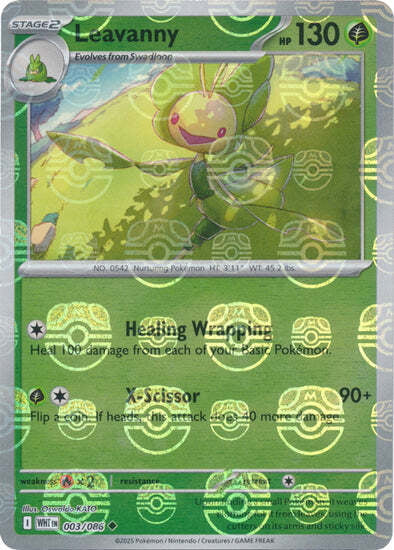 White Flare Leavanny #3/86 Masterball Holo